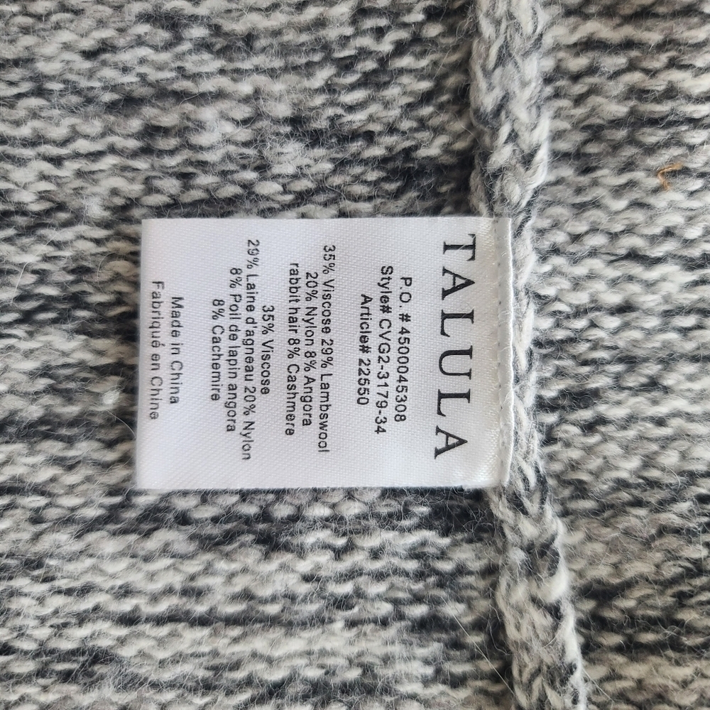 Talula Aritzia Cashmere Angora Cardigan Sweater Sz Small Preppy Cozy Western - Picture 14 of 15